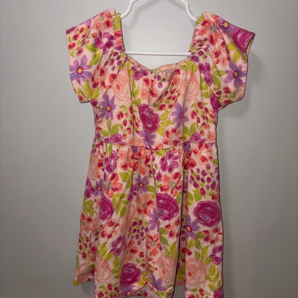The children’s place orange pink floral dress 3T girls summer spring - Picture 2 of 2